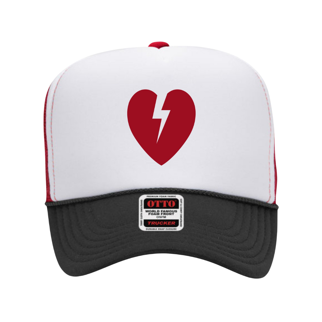 Heartbreaker Otto 5 Panel Trucker Hat (Blk/Wht/Red)